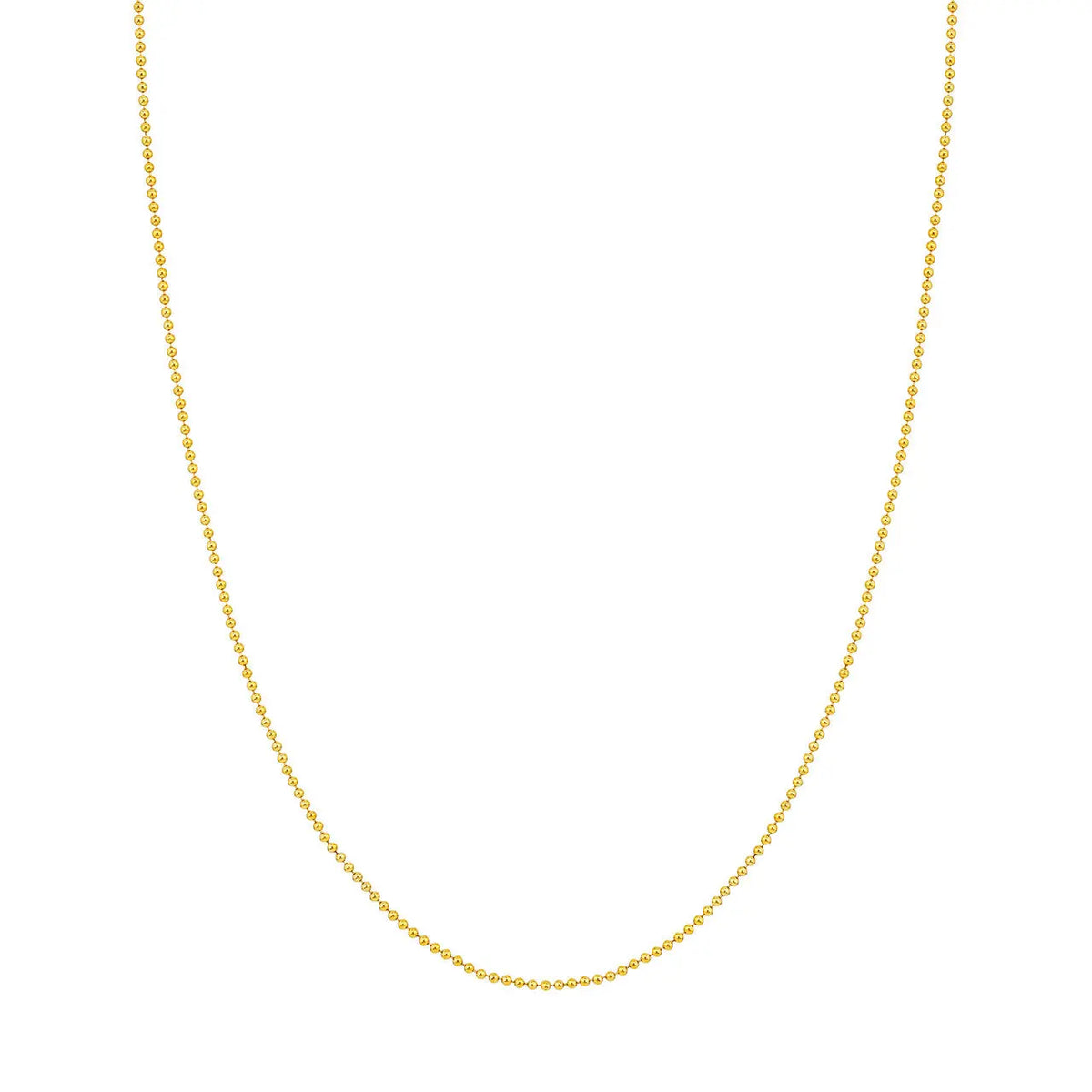 1.5mm 14K Gold Beaded Chain - The Diamond Shoppe