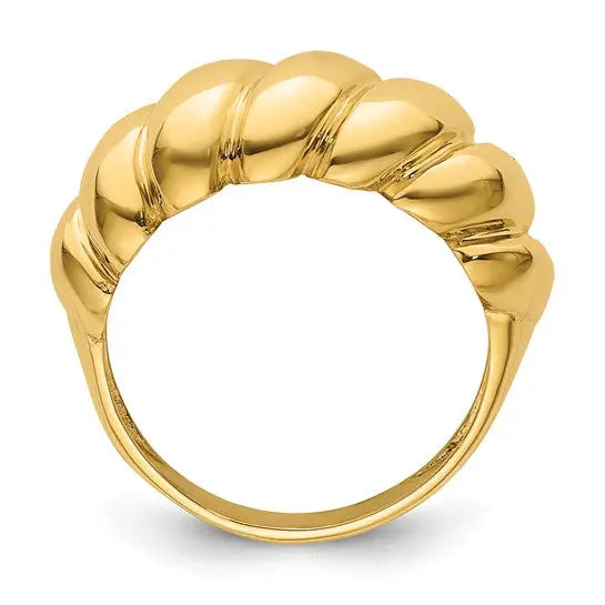 Thick Ribbed Dome Ring - The Diamond Shoppe