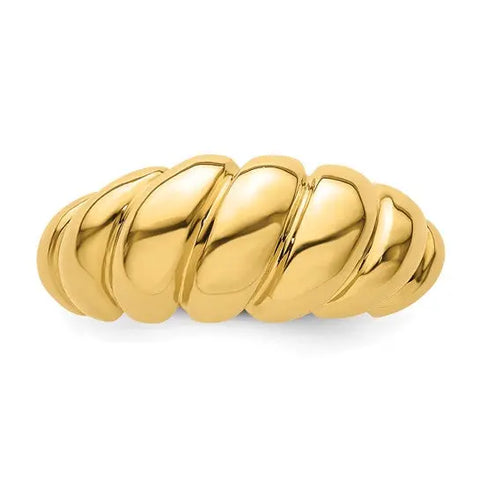 Thick Ribbed Dome Ring