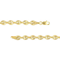 14K Gold Puff Mariner Chain Bracelet - The Diamond Shoppe