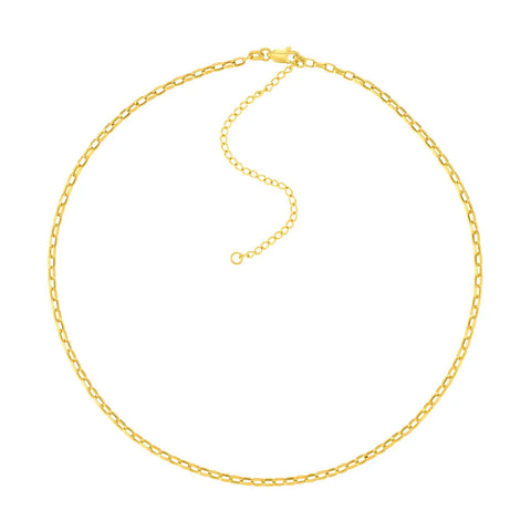 Mini Rectangular Link Choker Chain