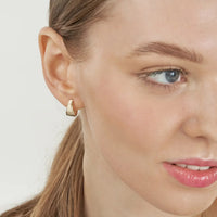 Lined Tapered Hoop - The Diamond Shoppe