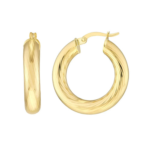 Lined Round Chunky Hoops