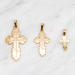 14K Gold Mini Orthodox Cross - The Diamond Shoppe