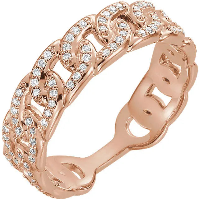 Diamond Chain Link Ring - The Diamond Shoppe