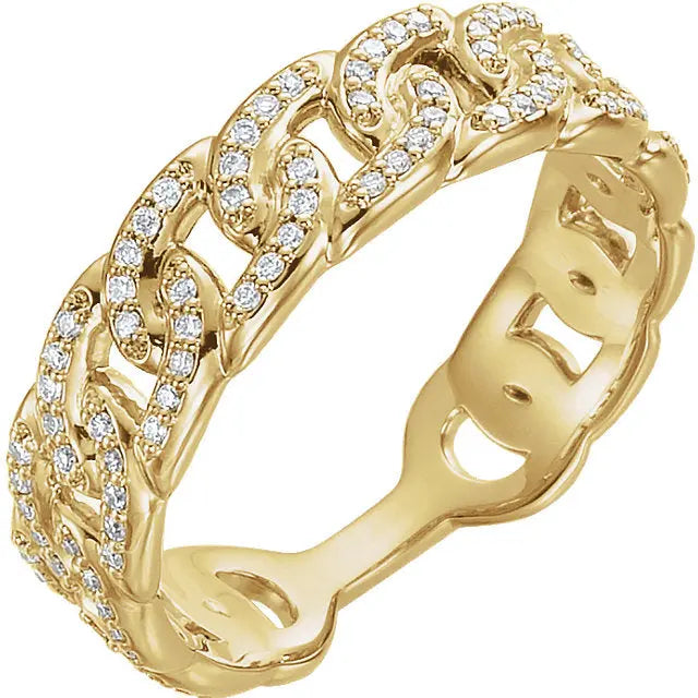 Diamond Chain Link Ring - The Diamond Shoppe