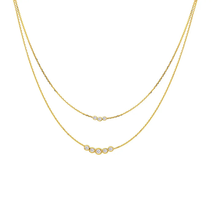 Double Strand Diamond Necklace - The Diamond Shoppe