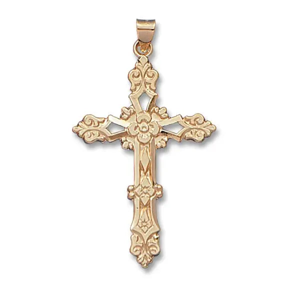 Fancy Cross 14K Yellow - Solid