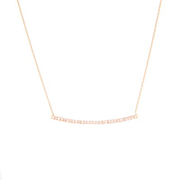 Diamond Curved Bar Necklace - The Diamond Shoppe