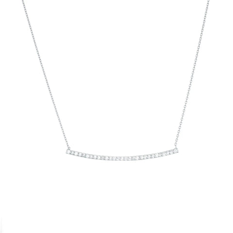 Diamond Curved Bar Necklace