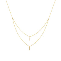 Layered Vertical Bar Diamond Necklace - The Diamond Shoppe