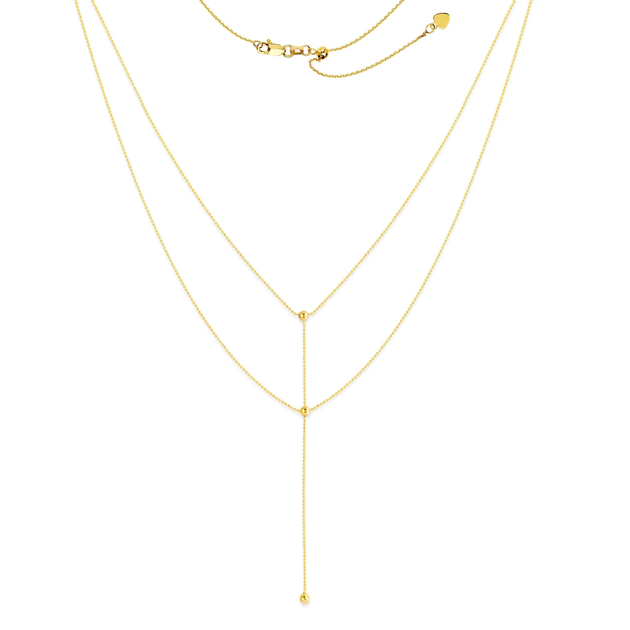 Double Layered Drop Bead Necklace