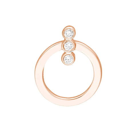 Diamond Trio Loop Earrings
