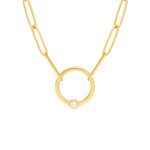 Diamond Loop Paperclip Necklace