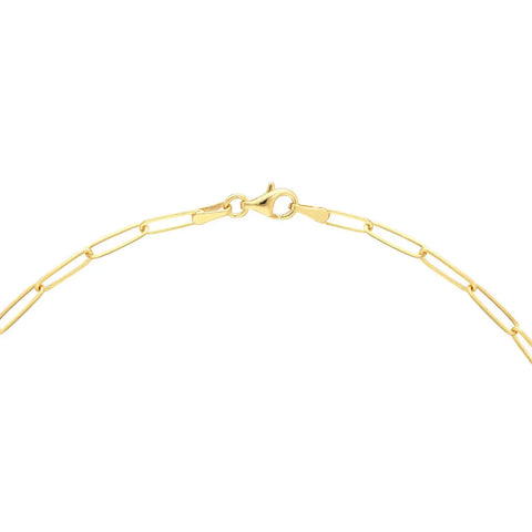 Diamond Loop Paperclip Necklace