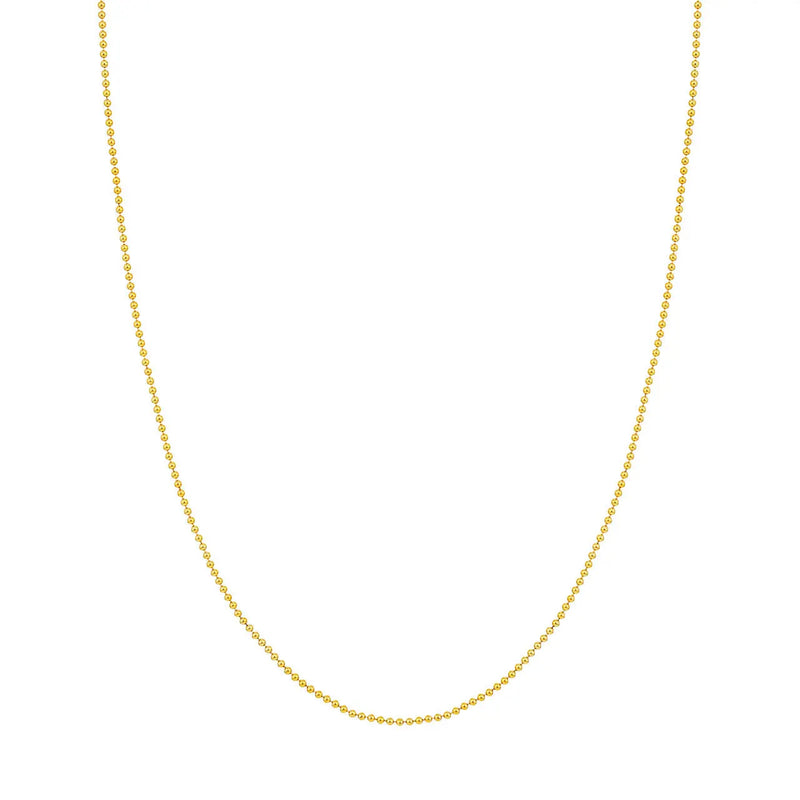 1.5mm 14K Gold Beaded Chain - The Diamond Shoppe