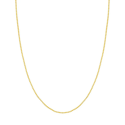 1.5mm 14K Gold Beaded Chain