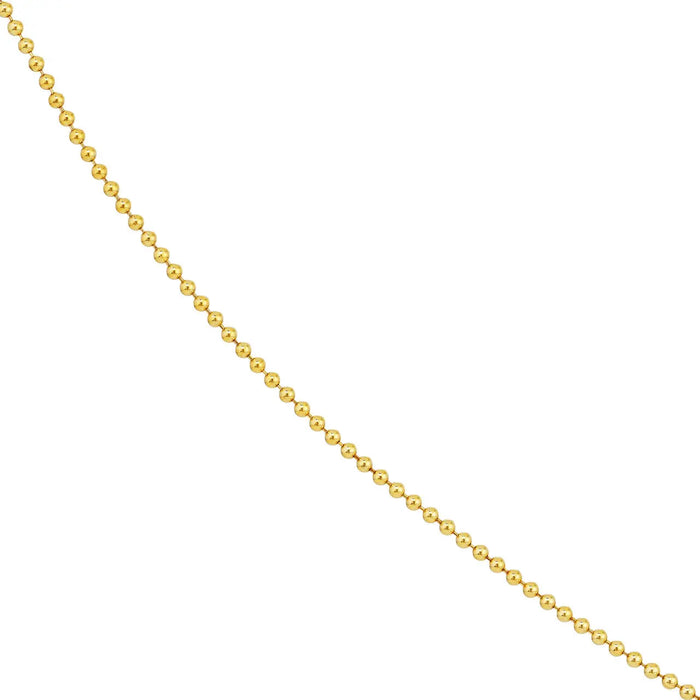 1.5mm 14K Gold Beaded Chain - The Diamond Shoppe