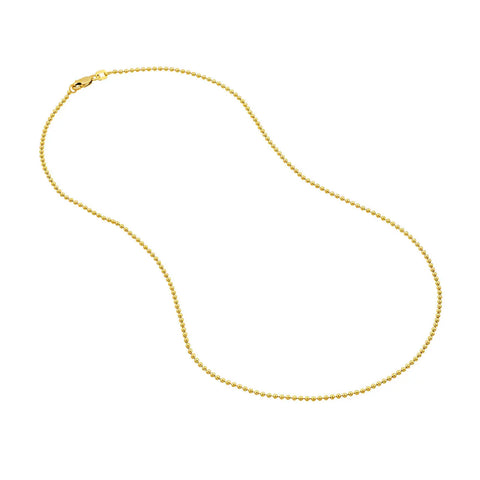 1.5mm 14K Gold Beaded Chain