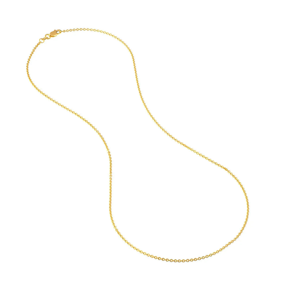1.5mm 14K Gold Cable Chain