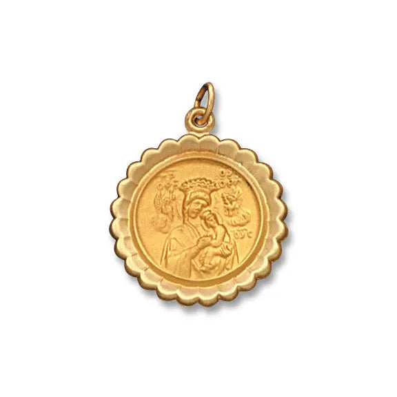 Our Lady of Perpetual Help 14K Scalloped - Hollow