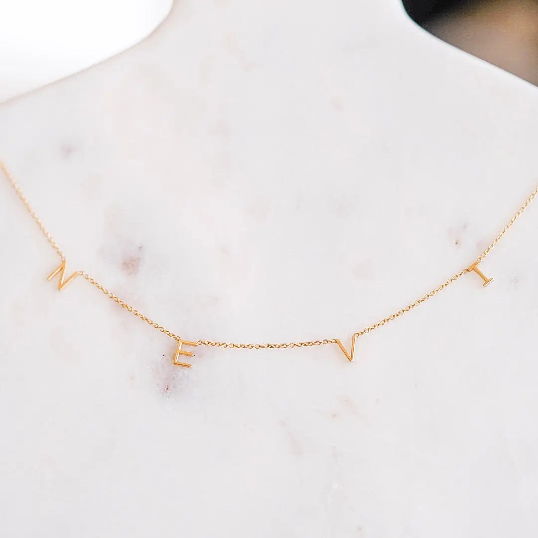Personalized Spaced Letter Necklace