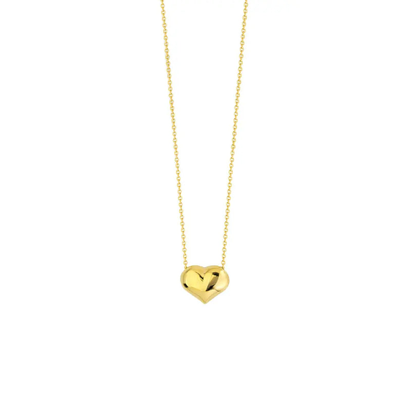 Puffed Heart Necklace - The Diamond Shoppe