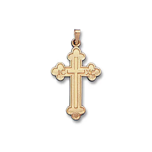 Simple Orthodox Cross 14K Yellow - Solid - The Diamond Shoppe