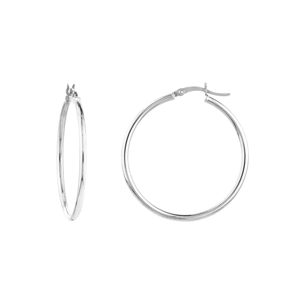 Polished Hoop Earrings - The Diamond Shoppe