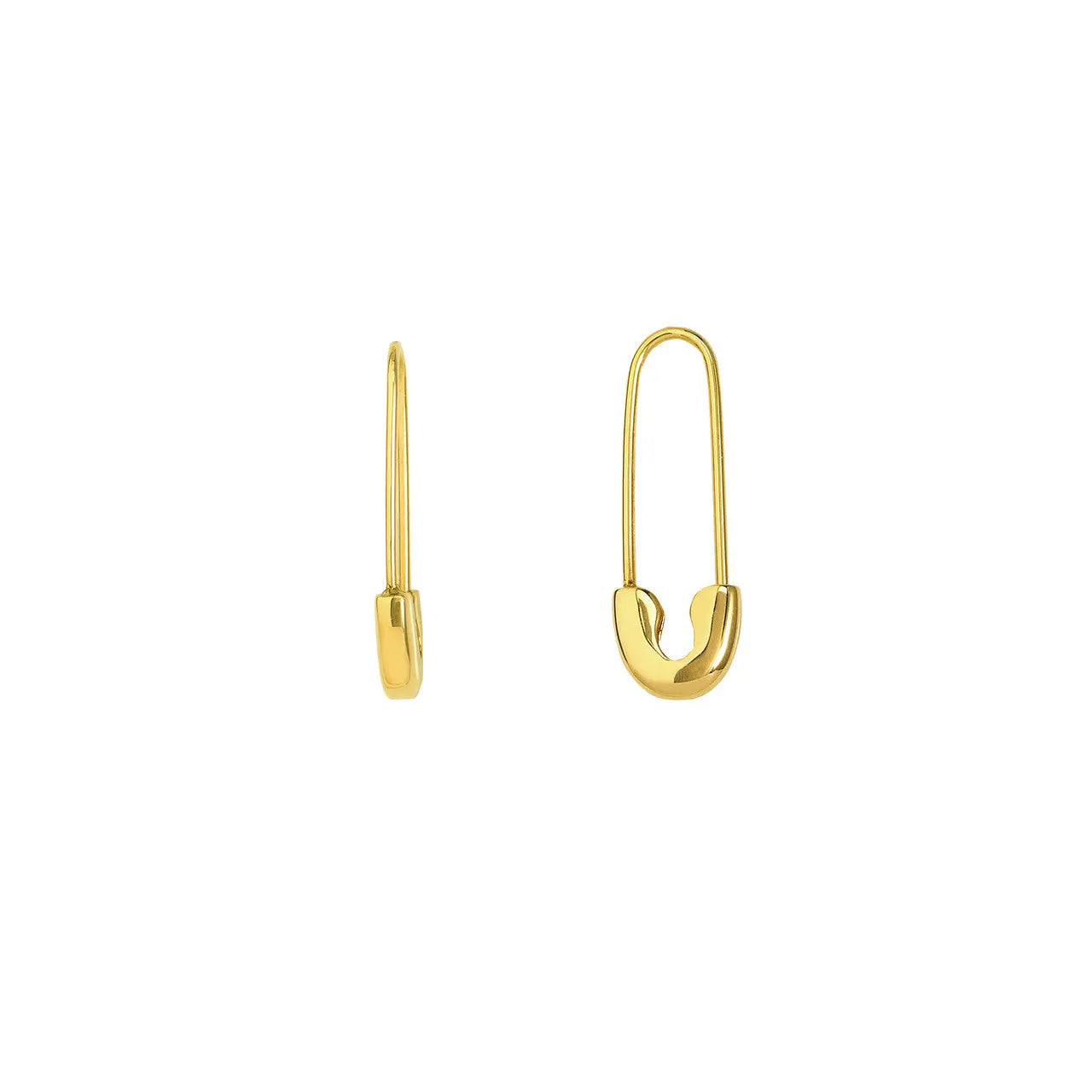 Gold Safety Pin Earring (Single)