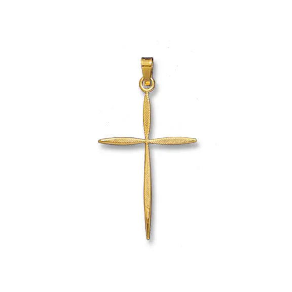 Tapered Cross 14K Yellow - Solid - The Diamond Shoppe