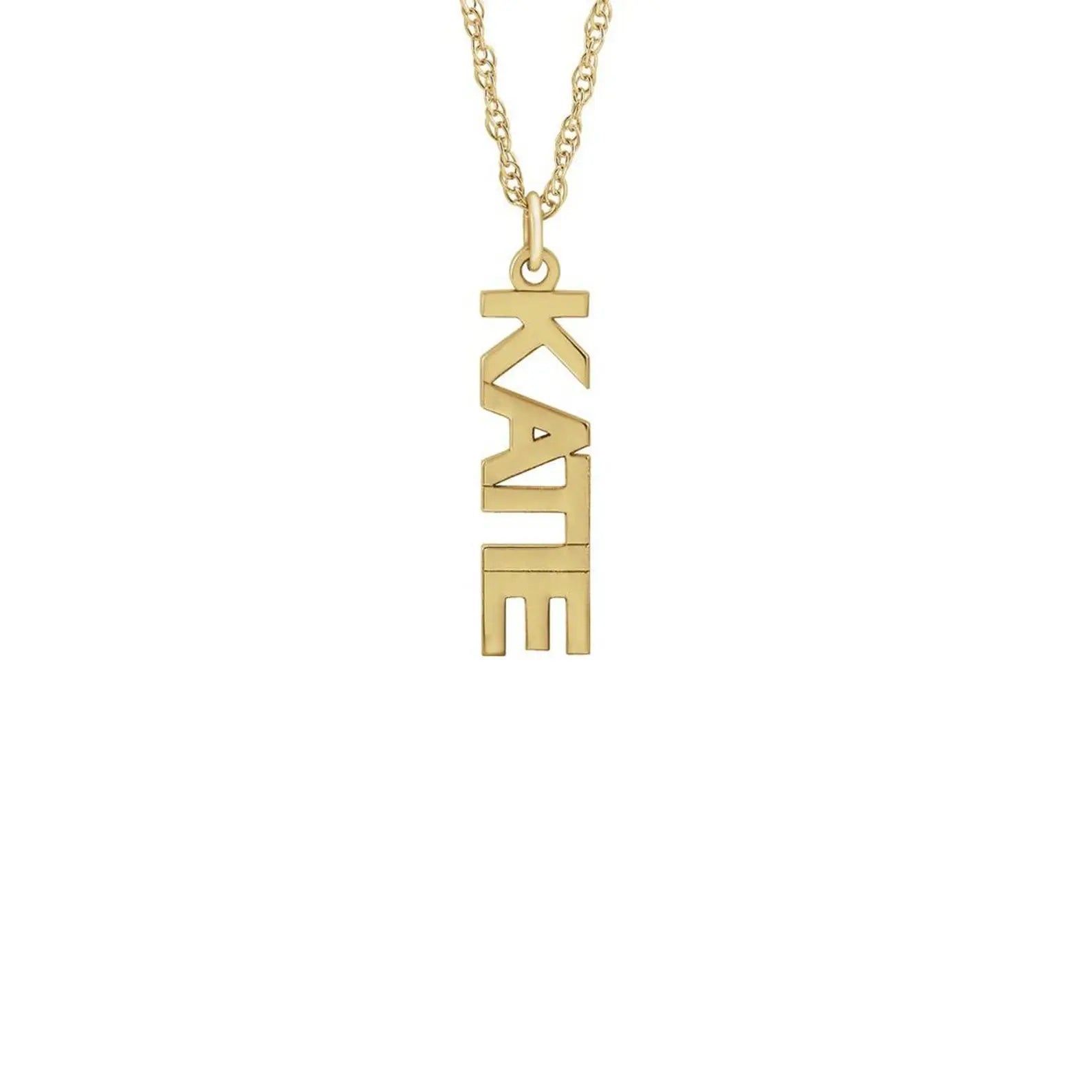 Vertical Name Necklace