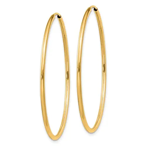 40mm 14K Gold Hoops - The Diamond Shoppe